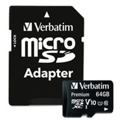 64GB microSDXC Class 10 w/Adp