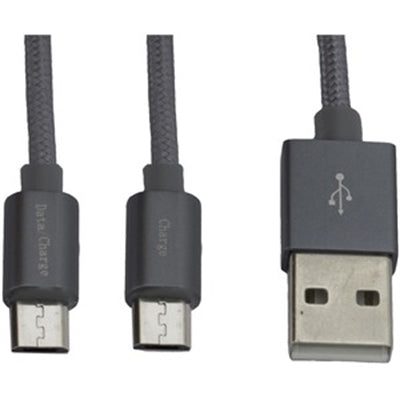 Dual Micro USB to USB 2 Meter