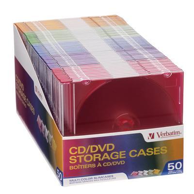 CD/DVD Color Slim Cases 50pk