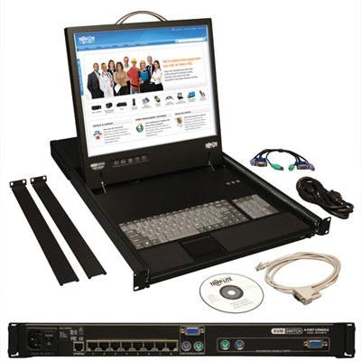 19" VGA Console Cat5 KVM 8port