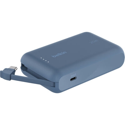 POWERBANK 10K W/CABLE,BLU