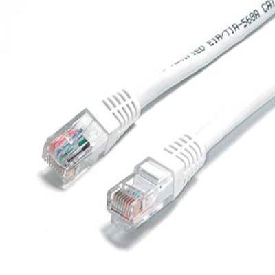 100 ft White Molded Cat 6 Patc