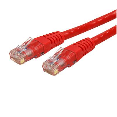 1 ft Cat 6 Red Molded RJ45 UTP