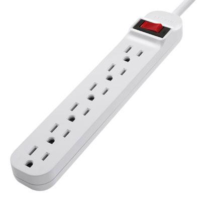 6 Outlet Plastic Power Strip