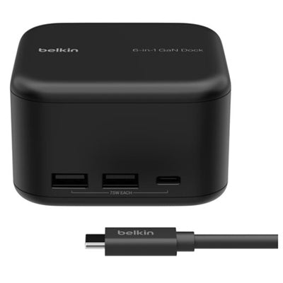 USB C 6 IN 1 CORE GAN DOCK