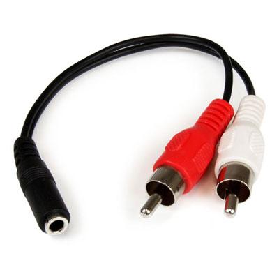 6" 3.5mm to RCA Cbl