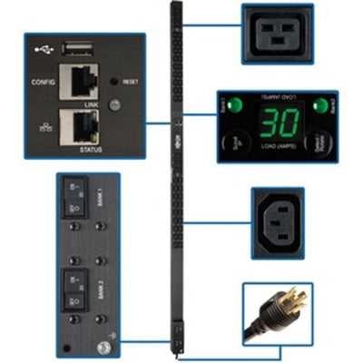 PDU Monitored 36 C13 6 C19 30A