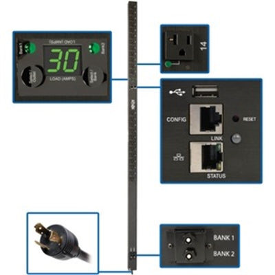 PDU Switched 30A 24 5-15/20R