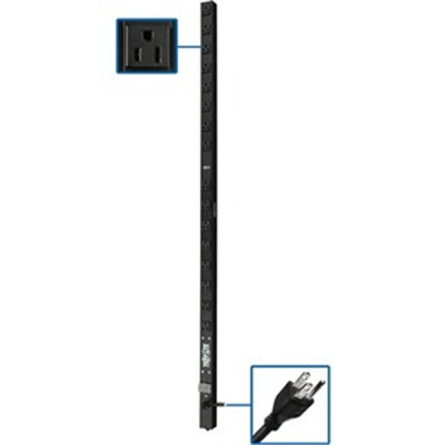 PDU 120V 16 5-15R 48IN