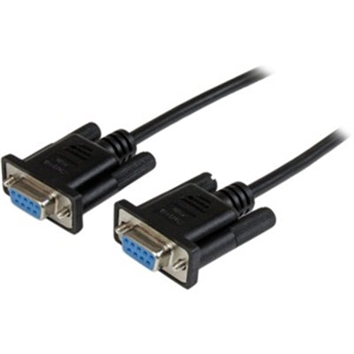 2m Black DB9 Null Modem Cable