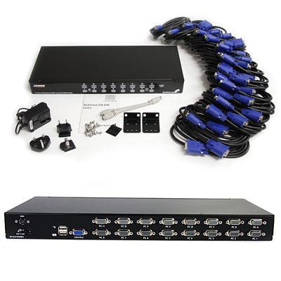 16 Port 1U USB KVM Switch