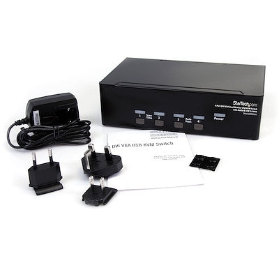 4-Port Dual DVI USB KVM Switch