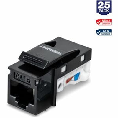 Cat6 Keystone Jack, Black