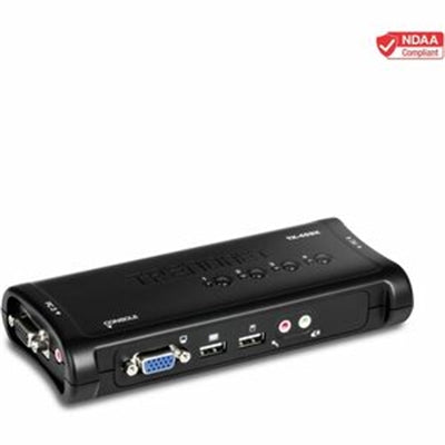 4-port USB KVM Switch Kit w/Au